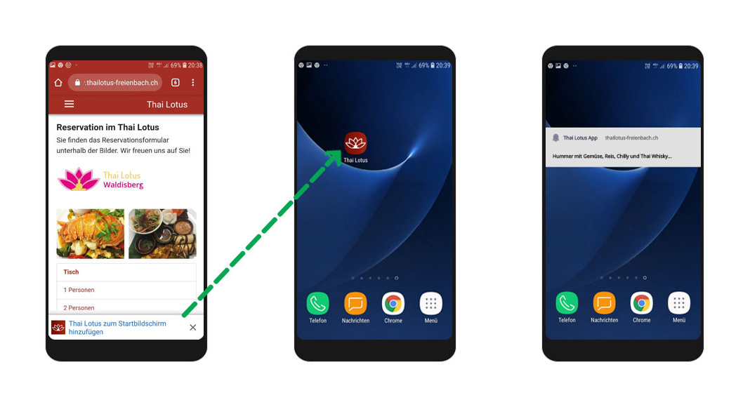 PWA App Funktionen